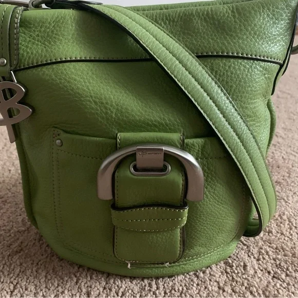 B. Makowsky Green Leather Crossbody Bag - Picture 2 of 16